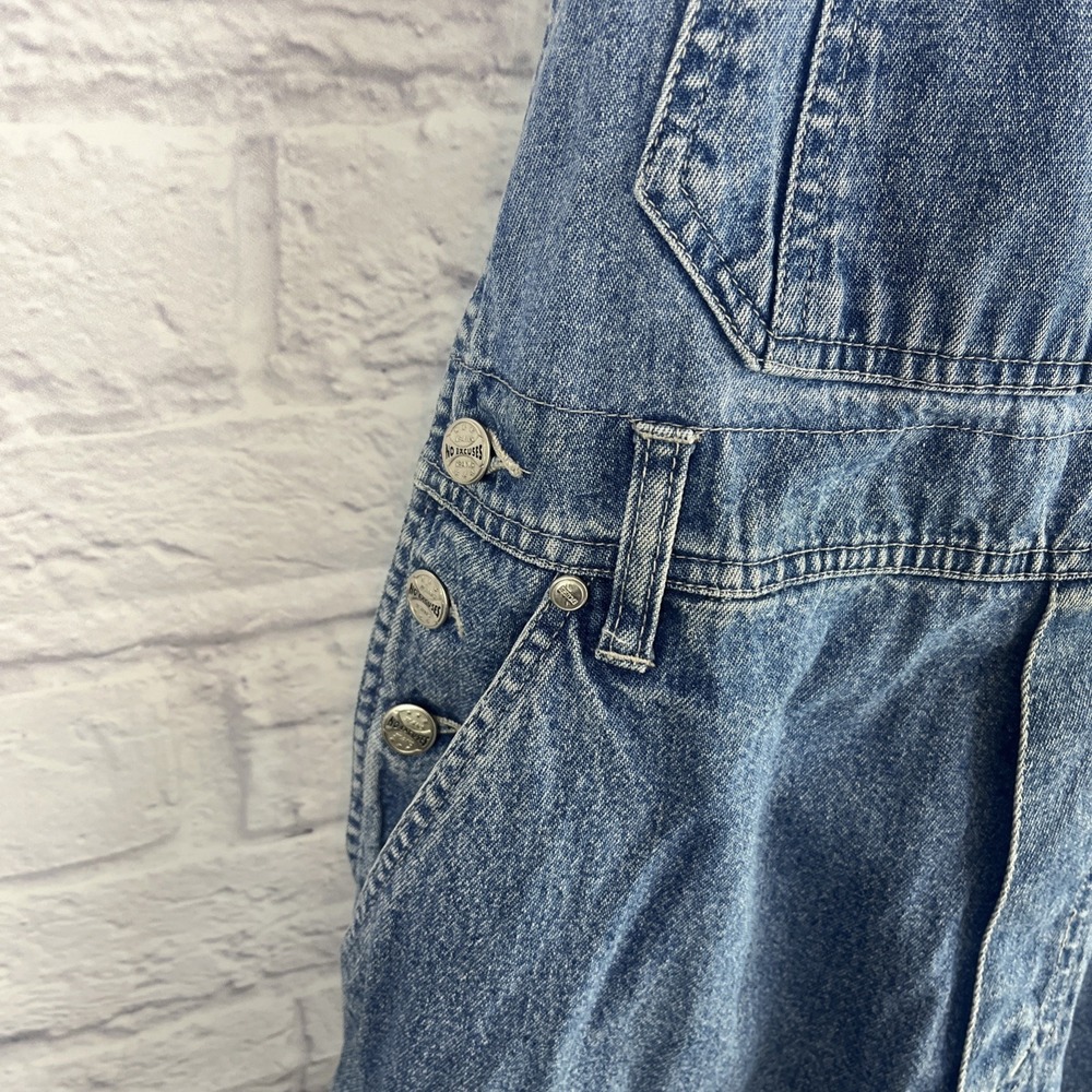 Vintage 90s No Excuses Denim Indie Streetwear Thrashed Overalls Size M READ - Picture 9 of 16